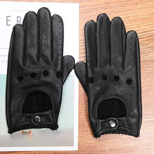 Genuine Leather Women's Gloves Anti-Slip Driving Single Layer High Quality Real Deerskin Gloves Female Black Camel DQ0131F 2024 - buy cheap