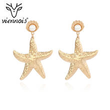 Viennois Fashion Pearl Drop Earrings for Women Korean Starfish Design Statement Earrings Party Gifts Summer Jewelry Brincos 2024 - buy cheap