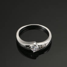 Anillo de boda y compromiso de Zirconia cúbica de Color plata joyería clásica para mujer HotSale DWR504 2024 - compra barato