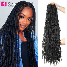 SAMBRAID 36inch Nu Locs Hair Black Soft Crochet Hair Braiding Hair Extensions Faux Curly Locs Fake Hair For Women 21Strands 2024 - buy cheap