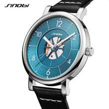Sinobi-reloj inteligente de cuarzo para hombre, nuevo diseño creativo de negocios, de cuero luminoso, resistente al agua, deportivo 2024 - compra barato