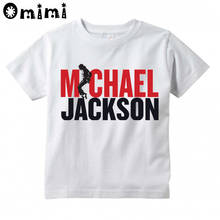 Boys/Girls MJ Michael Jackson Printed T Shirt Kids Casual Short Sleeve Tops Children's Funny White T-Shirt 2024 - buy cheap