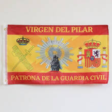 Flag Of Spain With Cross Of Burgundy Spanish Empire Cruz De San Andres Virgen Del Pilar Patron Of The Civil Guard 2024 - buy cheap