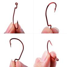 Fishing hooks 50PCS High Carbon Steel barbed Hook Soft Lure Fishing Bait Fish hooks High Efficiency Barbed Fishing Hooks 2024 - buy cheap