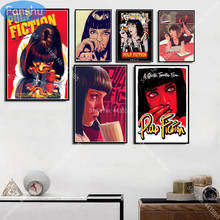 Pulp Fiction-Póster Vintage de película Quentin Tarantino, pintura en lienzo, carteles e impresiones, arte de pared, imagen, decoración del hogar para sala de estar 2024 - compra barato