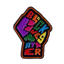 Black Lives Matter Rainbow Pride Fist Brooch LGBTQ Badge movement symbol Enamel Pin Gay Lesbian Jewelry 2024 - buy cheap