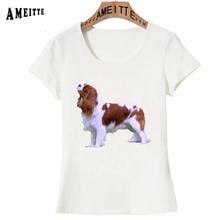 AMEITTE Clever Cavalier King Charles Spaniel Print T Shirt Fashion Women T-Shirt Cute Girl Casual Tees Hip Hop Short Sleeve Tops 2024 - buy cheap