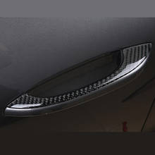 Углеродное волокно ручка двери декоративный чехол с блестками отделка 4 шт для Porsche Macan Cayenne 2015-2018 Авто Стайлинг экстерьер модифицированный 2024 - купить недорого