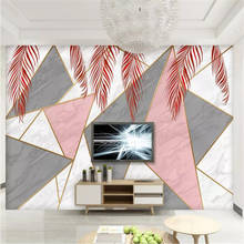 wellyu papel de pared Palm leaf geometric marble wall background Custom wallpaper wall papers home decor papier peint mural 2024 - buy cheap