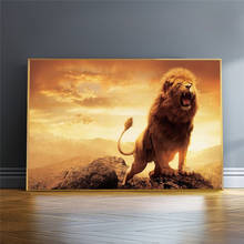 Arte moderna de parede africana leão selvagem, posteres e impressões, pinturas em tela para decoração da parede, animais, imagens artísticas 2024 - compre barato