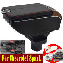 for Chevrolet Spark armrest box Double doors open 7USB Centre Console Storage Box Arm Rest 2024 - buy cheap