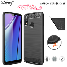 Carbon Fiber Cover For Samsung Galaxy A10S Case Rubber Silicone Shockproof Phone Case For Samsung Galaxy A10S Case SM-A107F/DS 2024 - buy cheap