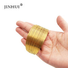 Jin Hui Fashion luxury Gold Color India Wedding Bangles for Women rope Bracelets Ethiopian/African/Dubai Jewelry gifts Wholesale 2024 - buy cheap