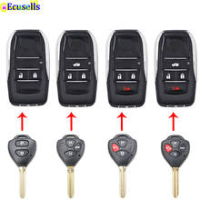 2/3/4 Button Modified Flip Remote Key Fob Shell Case for TOYOTA Camry 4Runner Matrix RAV4 Venza Yaris TOY43 uncut blade 2024 - buy cheap
