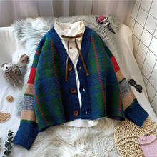Cardigan camisola nova 2021 primavera e outono estilo coreano retro único breasted malha cardigan casacos casaco feminino 2024 - compre barato