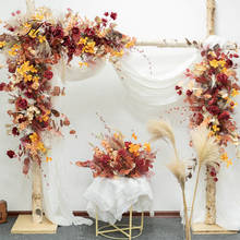 Flone-Arco de boda personalizado, flores artificiales, Fondo de flores de seda, decoración floral para el hogar, arreglo floral 2024 - compra barato