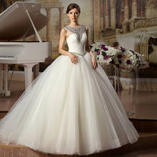 Princess Shiny Tulle Ball Gown Wedding Dresses Plus Size Vestido De Noiva Princesa Full Shiny Beading Crystal Pleat Bridal Dress 2024 - buy cheap