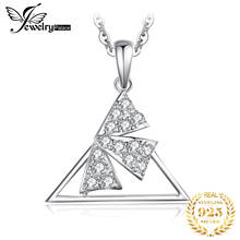 JewelryPalace Triangle Geometric 925 Sterling Silver Pendant Necklace Women Cubic Zirconia Simulated Diamond Pendant No Chain 2024 - buy cheap