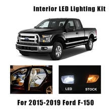 11 лампочек, белый светодиодный потолочный светильник для чтения в автомобиле, подходит для 2015-2017, 2018, 2019, Ford F-150, F150, лампа для багажника 2024 - купить недорого
