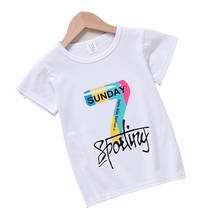 Camisetas de verano de manga corta para niños y niñas, Tops con patrones de dibujos animados, ropa para niños, promoción 2024 - compra barato