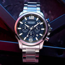 2020 Топ бренд MEGIR Роскошные мужские часы 30 м Водонепроницаемые Дата часы мужские спортивные часы мужские кварцевые наручные часы Relogio Masculino 2024 - купить недорого