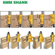 Cortador de fresado con mango de 8MM, juego de brocas de enrutador de moldura de Base y carcasa de tallado de madera, cuchillo de línea CNC, cortador de espiga de carpintería para madera, 1 ud. 2024 - compra barato