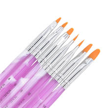 7Pcs Professional Manicure UV Gel Brush Pen Transparent Acrylic Nail Art Painting Drawing Brush Phototherapy Tools FD 2024 - buy cheap