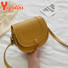 Yogodlns Fashion New Women Crossbody Shoulder Bag Retro Saddle PU Leather Small Purse Ladies Pure Color Bags 2024 - buy cheap