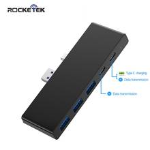Rocketek USB 3,0 HUB кард-ридер 4K HDMI-совместимый Gigabit Ethernet PD Type C адаптер TF Micro SD для Microsoft Surface Pro 7 2024 - купить недорого