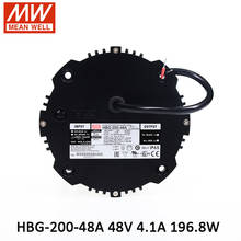 MEAN WELL HBG-200-48A 196W 4.1A 48V controlador circular LED Bahía/etapa/punto luz LED fuente de alimentación corriente ajustable impermeable IP65 2024 - compra barato