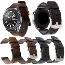 22 мм классический кожаный ремешок для Samsung Galaxy Watch3 45 мм ремешок 22 мм для Samsung Galaxy Watch 3 45 мм умные часы 2024 - купить недорого