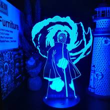 3D визуальная лампа аниме Наруто, светодиодный ночник Obito Sharingan, мультяшсветильник ильник меняющий цвет, лампа для детской комнаты, Подарочная декоративная лампа 2024 - купить недорого