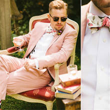 TPSAADE Latest Designs Pink 3 Pieces Wedding Suits for Men Groom Jacket Slim Fit Tuxedo Custom Prom Blazer (Jacket+Pants+Tie) 2024 - buy cheap