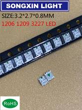Contas de led smd 100 (1206), 3227 pçs, verde e vermelho, azul, chip led rgb bicolor, lâmpada de 2v, dispositivo instalado em superfície para pcb 2024 - compre barato
