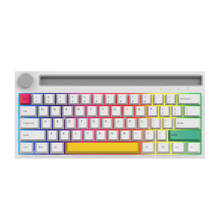 Teclado mecânico ajazz k620t bt rgb, configuração dupla, 62 teclas, compacto, para jogos, escritório, mecânico, preto 2024 - compre barato