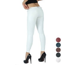 Melody Faux Leather Pants Shiny Leather Instagram Hot Pants Warm Winter Middle Waist Sports Leggings Clothing Silicon Butt Pad 2024 - buy cheap