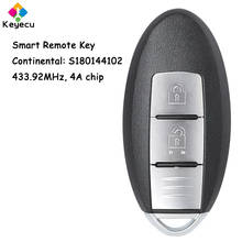 KEYECU Smart Remote Key With 2 Buttons & 433.92MHz & 4A Chip - FOB for Nissan Qashqai 12/2013-2017 Pulsar X-Trail S180144102 2024 - buy cheap
