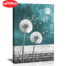 Moon dandelion plant pattern diamond painting diy full square round rhinestone 5d diamond embroidery sale needlework wall decor 2024 - buy cheap