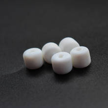 30Pieces /lot  8mm*6mm Handmade Lampwork glass beads Pipe beads White color for jewelry &DIY 2024 - buy cheap