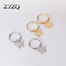 ZYZQ-Pendientes de tuerca de mariposa para mujer, joyería de aleación de Zinc, aretes pequeños y dorados, aretes de moda 2024 - compra barato