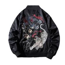 Yokosuka Spring Winter Bomber Jacket for Men Women Embroidered Sukajan Padded Baseball Coat Pilot Japan Male Streetwear 2022 MA1 2024 - buy cheap