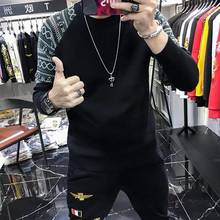 Winter high quality round neck long sleeve sweater men's pullover slim wool 2024 - buy cheap