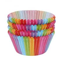 100 Pcs Cupcake Paper Muffin Party Tray  Rainbow Paper Cake Cup Bakeware Stands Cupcake Cases Liners Wedding Party KitchenBaking 2024 - buy cheap