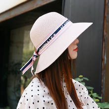 Long Ribbon Bow Sun Hats Women Summer Straw Fedora Jazz Cap Panama Hats For Men Female Beach Cap Couple Sun Visor Hats Chapeu 2024 - buy cheap