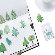 46 pçs/lote verde fresco pequeno floresta árvores adesivos pessoal diy diário álbum scrapbooking papel adesivos escola escritório presentes do miúdo 2024 - compre barato