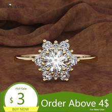 Женское кольцо в виде снежинок Visisap, модное кольцо с инкрустированными кристаллами на годовщину, B2589 2024 - купить недорого