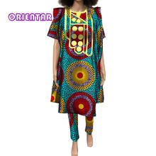 3 Pcs African Clothes for Women Blouses Gown and Pants Set African Print Bazin Riche Dress Outfits Women Africa Clothing WY3528 2024 - buy cheap