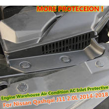 Novo estilo do motor armazém ar condicionado ac entrada capa protetora guarnição para nissan qashqai j11 2.0l 2014 2015 2016 2017 2018 2024 - compre barato