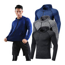 Men Running Jackets Quick Dry Sport Hoodie Gym Zipper Long Sleeve Slim Fit Workout Jogging Sweatshirts Male Fitness Coats 2024 - buy cheap