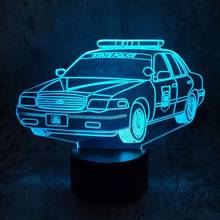 Modelo de carro acrílico ilusão 3d nightlight 7 mudança da cor meninos presente usb lâmpada mesa controle remoto casa quarto decoração luzes 2024 - compre barato